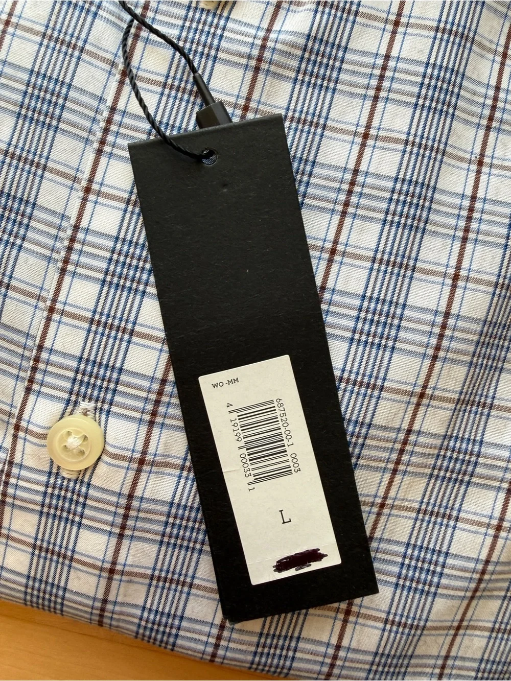 Banana Republic Plaid Non Iron Slim Fit Dress Shirt